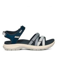 Teva Sandały trekkingowe "Tirra Sport" w kolorze granatowo-błękitnym rozmiar: 38. Niebieskie sandały Teva, bez wzorów, sportowe, z otwartym noskiem, bez obcasa, na płaskiej podeszwie, bez zapięcia. Za 268.55 zł.