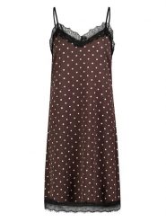 Sublevel Sukienka w kolorze brązowo-czarnym rozmiar: L/XL. Brązowe sukienki Sublevel, l, bez wzorów, z koronki, bez kołnierzyka, bez ramiączek, midi. Za 104.99 zł.