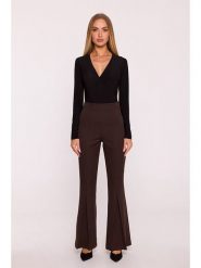 Made of emotion Spodnie w kolorze brązowym rozmiar: L. Brązowe spodnie materiałowe Made Of Emotion, l, bez wzorów, z materiału, z podwyższonym stanem. Za 184.99 zł.