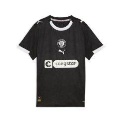 Młodzieżowa trzecia koszulka FC St. Pauli 25/26 PUMA Black White. Biała bluzki Puma, m, bez wzorów, eleganckie, bez kołnierzyka, bez ramiączek. Za 329.00 zł.