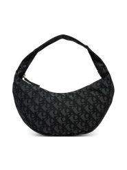 Calvin Klein Torebka Ckj Monogram Pinched Medium Shou LV04F3206G Czarny. Czarne torebki klasyczne Calvin Klein, bez wzorów, z materiału, bez dodatków. Za 439.99 zł.