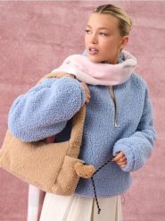 Torebka hobo na ramię - beżowy. Brązowe torby na ramię Sinsay, bez wzorów, na ramię, bez dodatków. Za 39.99 zł.