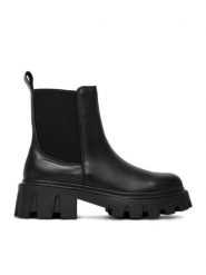 DeeZee Sztyblety 9250-2 Czarny. Czarne botki DeeZee, bez wzorów, z materiału, bez obcasa, na płaskiej podeszwie, bez zapięcia. Za 299.99 zł.