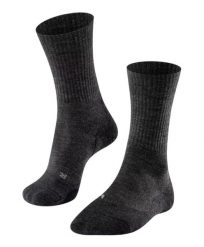 Skarpetki damskie Falke TK2 Wool. Szare skarpety Falke, bez wzorów, z materiału. Za 127.20 zł.