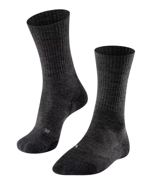 Skarpetki damskie Falke TK2 Wool. Szare skarpety Falke, bez wzorów, z materiału. Za 128.55 zł.