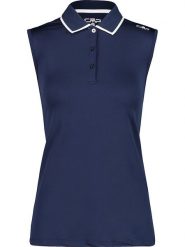 CMP Funkcyjna koszulka polo w kolorze granatowym rozmiar: 38. Niebieskie koszulki polo CMP, bez wzorów, z materiału, bez kołnierzyka, bez ramiączek. Za 75.34 zł.