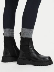 G-Star Raw Sztyblety EO-DEMET Czarny. Czarne botki G-Star, bez wzorów, ze skóry, bez obcasa, na płaskiej podeszwie, bez zapięcia. Za 449.99 zł.