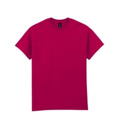 Ultra Bawełniana Koszulka Unisex Dla Dorosłych. Czerwone bluzki GILDAN, xl, bez wzorów, z bawełny, sportowe, bez kołnierzyka, bez ramiączek. Za 43.99 zł.