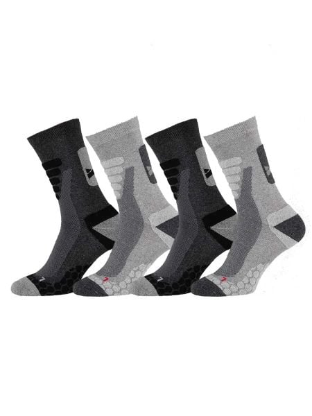 Skarpety trekkingowe Coolmax® do łydki 4 pary – Szary. Szare skarpety XTREME SOCKSWEAR, bez wzorów, z bawełny. Za 173.56 zł.