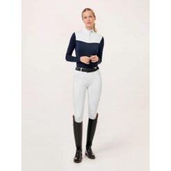 Damskie legginsy jeździeckie o średniej przyczepności Equestrian Stockholm Premi. Niebieskie legginsy EQUESTRIAN STOCKHOLM, s, bez wzorów, z tkaniny. Za 704.60 zł.