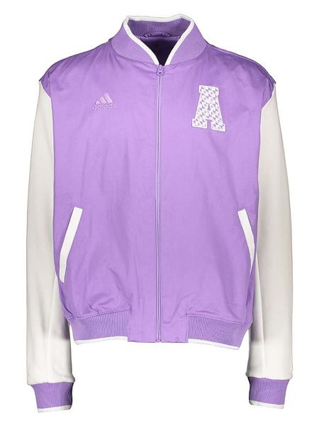 Adidas Bluza w kolorze fioletowym rozmiar: XL. Różowe bluzy Adidas, xl, bez wzorów, z bawełny, bez kaptura. Za 109.26 zł.