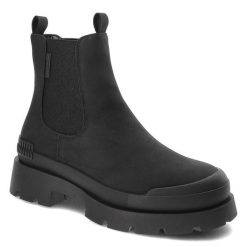 Czarne Botki Big Star Modne Buty Damskie. Czarne botki Big Star, bez wzorów, z jeansu, bez obcasa, na obcasie, bez zapięcia. Za 179.00 zł.