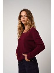 AUTHENTIC CASHMERE Kaszmirowy sweter "Lanfon" w kolorze bordowym rozmiar: L. Czerwone swetry AUTHENTIC CASHMERE, l, bez wzorów, z kaszmiru, bez ramiączek. Za 361.99 zł.