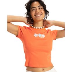 Koszulka z krótkim rękawem dla Kobiety BEACH LOVE Pomarańczowy. Brązowe koszulki sportowe Roxy, bez wzorów, z bawełny, bez ramiączek. Za 129.99 zł.