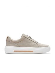 Clarks Skórzane sneakersy "Hollyhock Walk" w kolorze szarym rozmiar: 41. Szare trampki Clarks, bez wzorów, bez zapięcia. Za 303.78 zł.