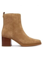 MICHAEL Michael Kors Botki Lex 40F6LXME5S Beżowy. Brązowe botki MICHAEL Michael Kors, bez wzorów, ze skóry, bez obcasa, na słupku, bez zapięcia. Za 789.99 zł.