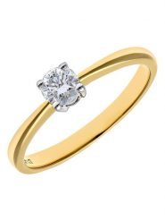 Diamant Exquis Złoty pierścionek z diamentem rozmiar: 49. Żółte pierścionki Diamant Exquis, z diamentem, złote. Za 861.99 zł.