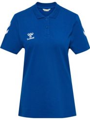 Damska koszulka polo Hummel Go 2.0 Chevron. Białe koszulki polo Hummel, s, bez wzorów, z bawełny, bez kołnierzyka, bez ramiączek. Za 219.50 zł.