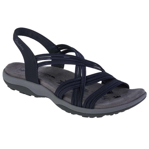 Buty do chodzenia damskie Skechers Reggae Slim Simply Stretch Sandals. Niebieskie trekkingi Skechers, trekkingowe. Za 229.99 zł.