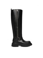 G-Star Raw Kozaki EO-GLCI-GLC8137 Czarny. Czarne kozaki G-Star Raw, ze skóry, bez obcasa, na płaskiej podeszwie, bez zapięcia. Za 799.99 zł.
