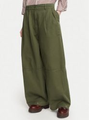 Weekend Max Mara Spodnie materiałowe Bacca 2625136111 Khaki Relaxed Fit. Brązowe spodnie materiałowe Weekend Max Mara, bez wzorów, z bawełny. Za 989.99 zł.