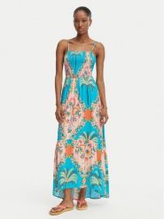 Maaji Sukienka letnia Isadora PT2123CLD009 Błękitny Regular Fit. Niebieskie sukienki Maaji, na lato, s, bez wzorów, z wiskozy, bez kołnierzyka, bez ramiączek. Za 549.99 zł.