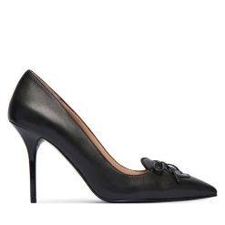 Szpilki LOVE MOSCHINO. Czarne szpilki Love Moschino, bez wzorów, bez obcasa, na szpilce, bez zapięcia. Za 849.99 zł.