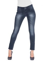 Heine Dżinsy - Skinny fit - w kolorze granatowym rozmiar: 36. Niebieskie jeansy Heine, bez wzorów. Za 173.99 zł.