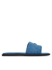 Tommy Jeans Klapki Tjw Padded Denim Casual Slide EN0EN03020 Niebieski. Niebieskie klapki Tommy Jeans, bez wzorów, z denimu, bez obcasa. Za 289.99 zł.
