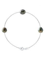 ATELIERS SAINT GERMAIN Srebrna bransoletka z perłami Tahiti rozmiar: onesize. Szare bransoletki ATELIERS SAINT GERMAIN, z perłą, srebrne. Za 295.99 zł.