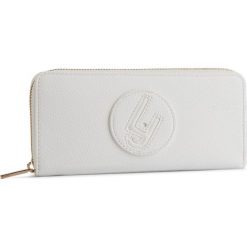 Duży Portfel Damski LIU JO - Xl Zip Around N19201 E0037 Off White 01065. Białe portfele Liu Jo, bez wzorów, ze skóry ekologicznej. W wyprzedaży za 229.00 zł.