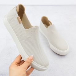 Tenisówki tekstylne slip on beżowe Big Star RR274721. Brązowe obuwie sportowe Big Star, z tkaniny, bez zapięcia, tenisowe. Za 99.00 zł.