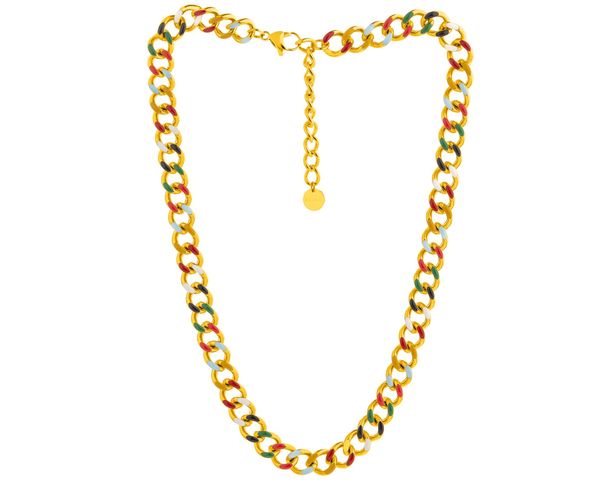 Naszyjnik ze stali szlachetnej z emalią. Naszyjniki Elixa, ze stali. Za 264.00 zł.