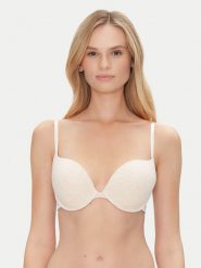 Guess Biustonosz push-up O3RC17 KBBU1 Beżowy. Brązowe biustonosze Guess, z aplikacjami, z bawełny. Za 159.99 zł.