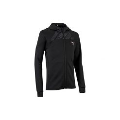 Bluza na zamek z kapturem do gimnastyki. Czarne bluzy Puma, bez wzorów, z elastanu, z kapturem. Za 109.99 zł.