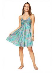 Aller Simplement Sukienka w kolorze turkusowym rozmiar: 34/36. Niebieskie sukienki Aller Simplement, bez wzorów, klasyczne, bez kołnierzyka, bez ramiączek, midi. Za 56.99 zł.