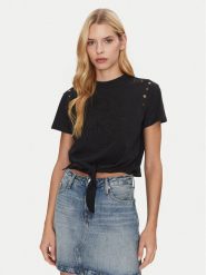Guess T-Shirt W5GI18 I3Z14 Czarny Regular Fit. Czarne t-shirty Guess, xs, z aplikacjami, z bawełny, bez kołnierzyka, bez ramiączek. Za 132.00 zł.