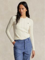 Polo Ralph Lauren Sweter 211910421001 Écru Regular Fit. Swetry Polo Ralph Lauren, m, bez wzorów, z wełny, bez ramiączek. Za 519.99 zł.
