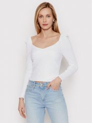 DeeZee Bluzka Prague 14619 Biały Slim Fit. Białe bluzki DeeZee, s, bez wzorów, z syntetyku, bez kołnierzyka, bez ramiączek. Za 69.99 zł.