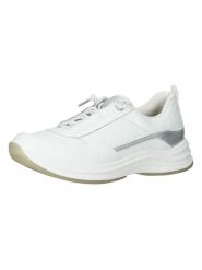 Paul Green Skórzane sneakersy w kolorze srebrno-białym rozmiar: 37. Białe trampki Paul Green, bez wzorów, bez zapięcia. Za 192.79 zł.