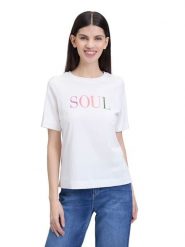 CARTOON Koszulka w kolorze białym rozmiar: 42. Białe bluzki Cartoon, bez wzorów, z bawełny, bez kołnierzyka, bez ramiączek. Za 69.99 zł.