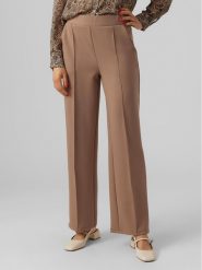 Vero Moda Spodnie materiałowe 10296830 Brązowy Relaxed Fit. Brązowe spodnie materiałowe Vero Moda, xs, bez wzorów, z materiału. Za 99.99 zł.