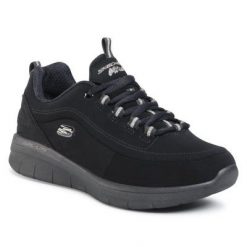 Skechers 12364 BBK Czarny. Czarne obuwie sportowe Skechers, z nubiku, bez zapięcia. Za 299.99 zł.