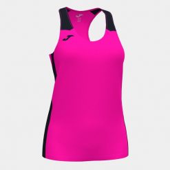 Tank top do biegania damski Joma Record II. Czarne koszulki sportowe Joma, bez wzorów, bez ramiączek, do biegania. Za 97.50 zł.