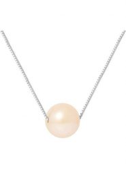 Mitzuko Srebrny naszyjnik z perłą w kolorze jasnoróżowym - dł. 42 cm rozmiar: onesize. Różowe naszyjniki Mitzuko, z perłą, srebrne. Za 208.99 zł.