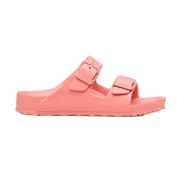 Klapki damskie Birkenstock Arizona Eva. Czerwone klapki Birkenstock, bez wzorów, z materiału, bez obcasa. Za 303.00 zł.