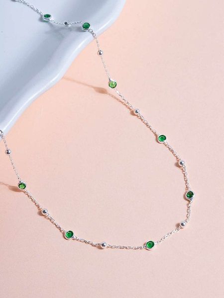 Heliophilia Srebrny naszyjnik z elementami ozdobnymi rozmiar: onesize. Szare naszyjniki Heliophilia, z cyrkonią, srebrne. Za 86.99 zł.