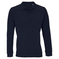 Koszulka Polo Z Długim Rękawem Dla Dorosłych Unisex Planet. Niebieskie bluzki SOL'S, s, bez wzorów, casualowe, bez kołnierzyka, bez ramiączek. Za 113.99 zł.