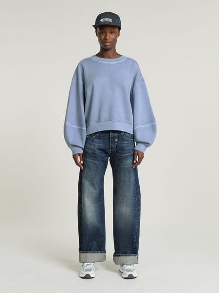 G-Star Bluza w kolorze błękitnym rozmiar: XS. Niebieskie bluzy G-Star, xs, bez wzorów, z bawełny, bez kaptura. Za 234.95 zł.