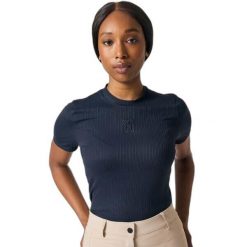 Damska koszulka do jazdy konnej PS of Sweden Courtney Striped Mesh. Niebieskie bluzki PS OF SWEDEN, bez wzorów, z meshu, sportowe, bez kołnierzyka, bez ramiączek. Za 280.50 zł.